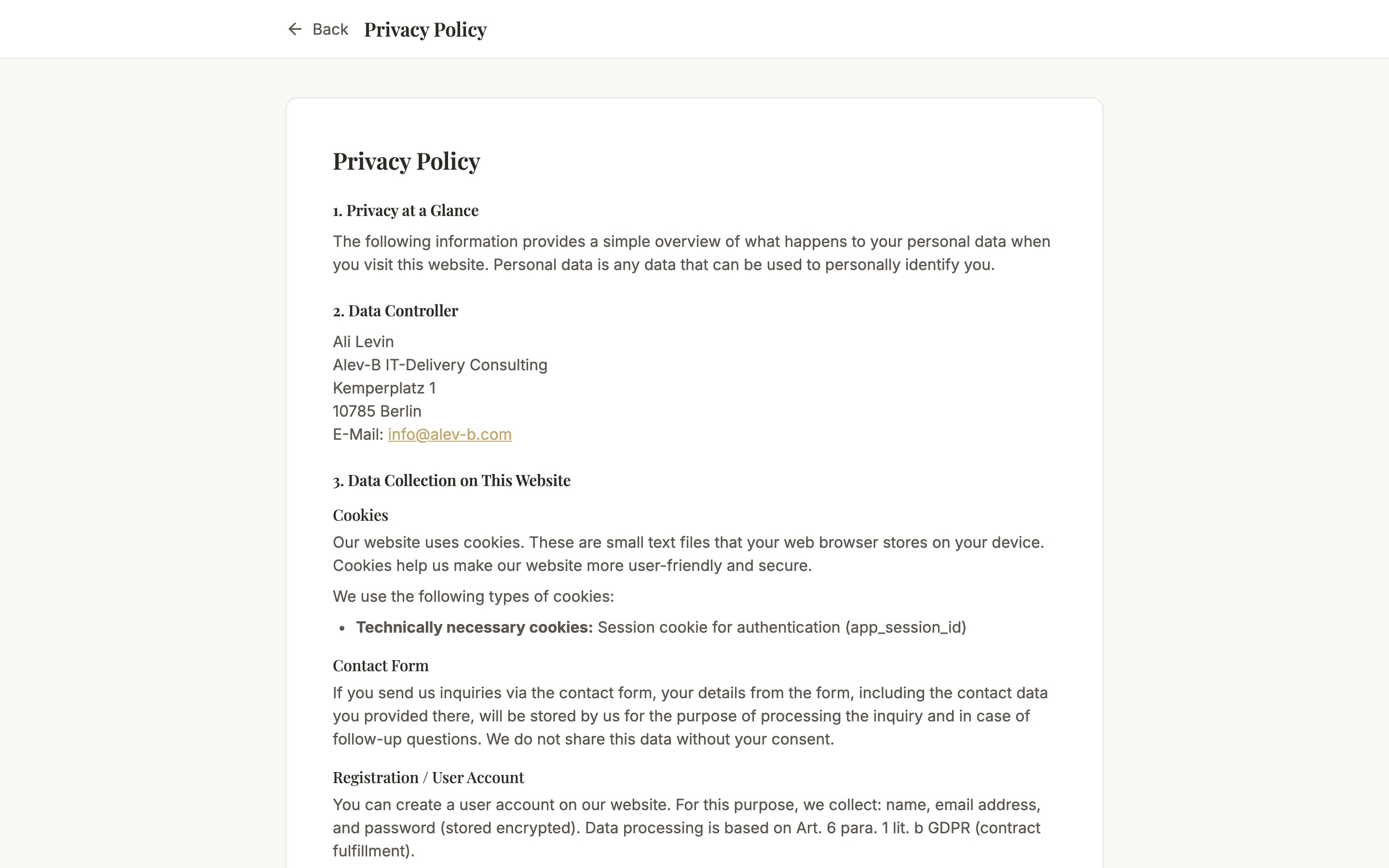 Privacy Policy