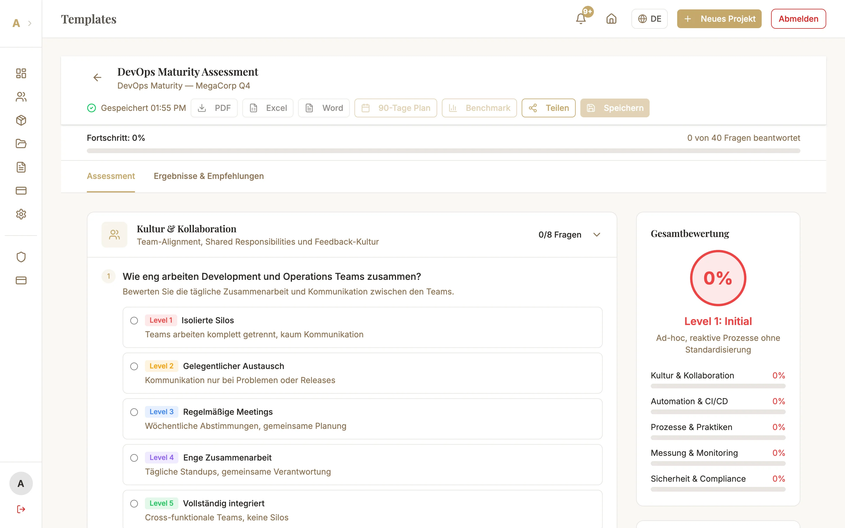 Workspace Toolbar